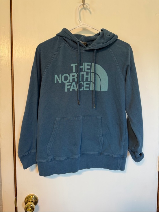 The North Face Tops - The North Face Men's Slate Blue Pullover Hoodie with Logo